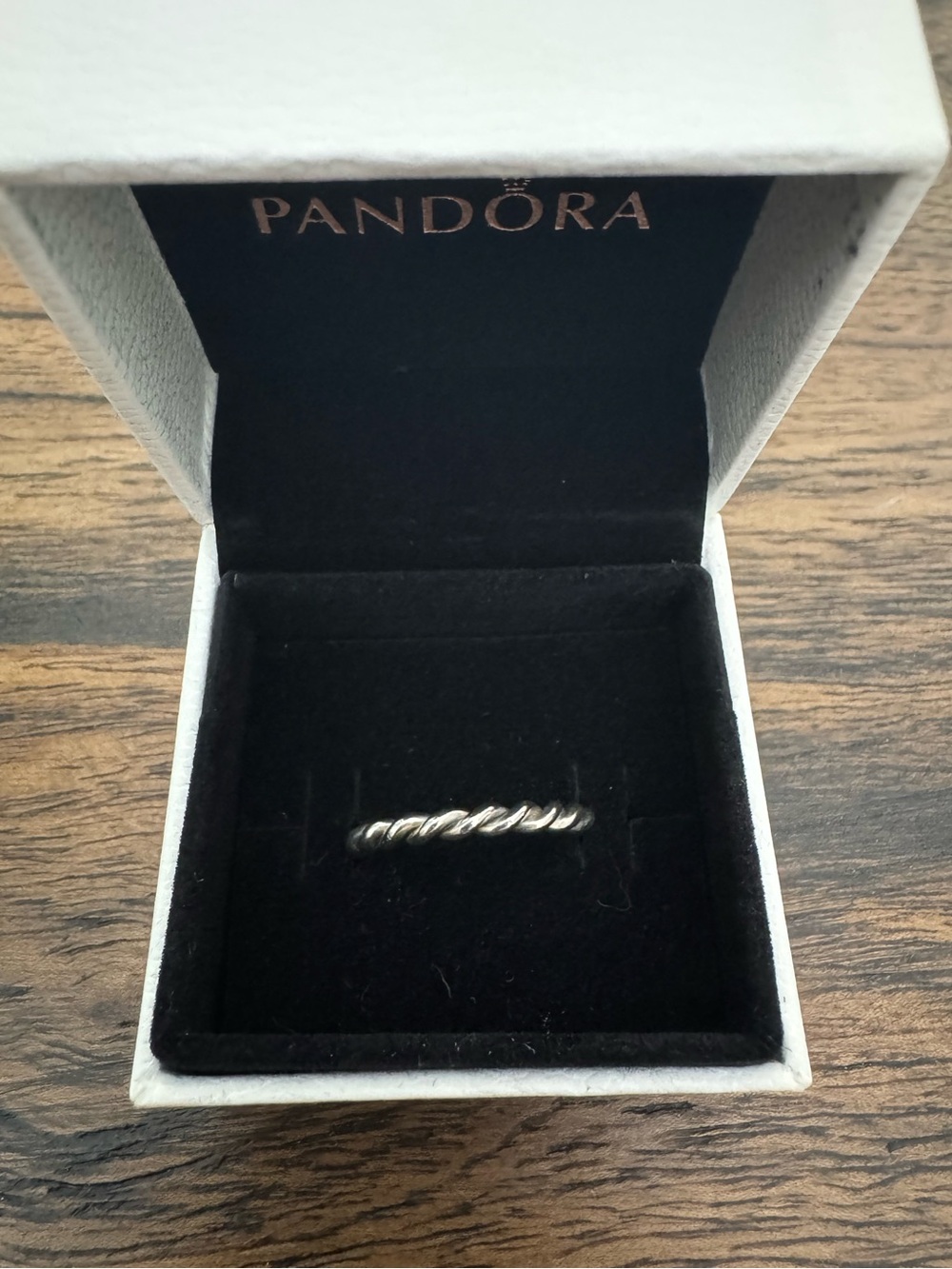 Pandora Twist Swirling Band Ring Sterling Silver Size 56 US 7.5